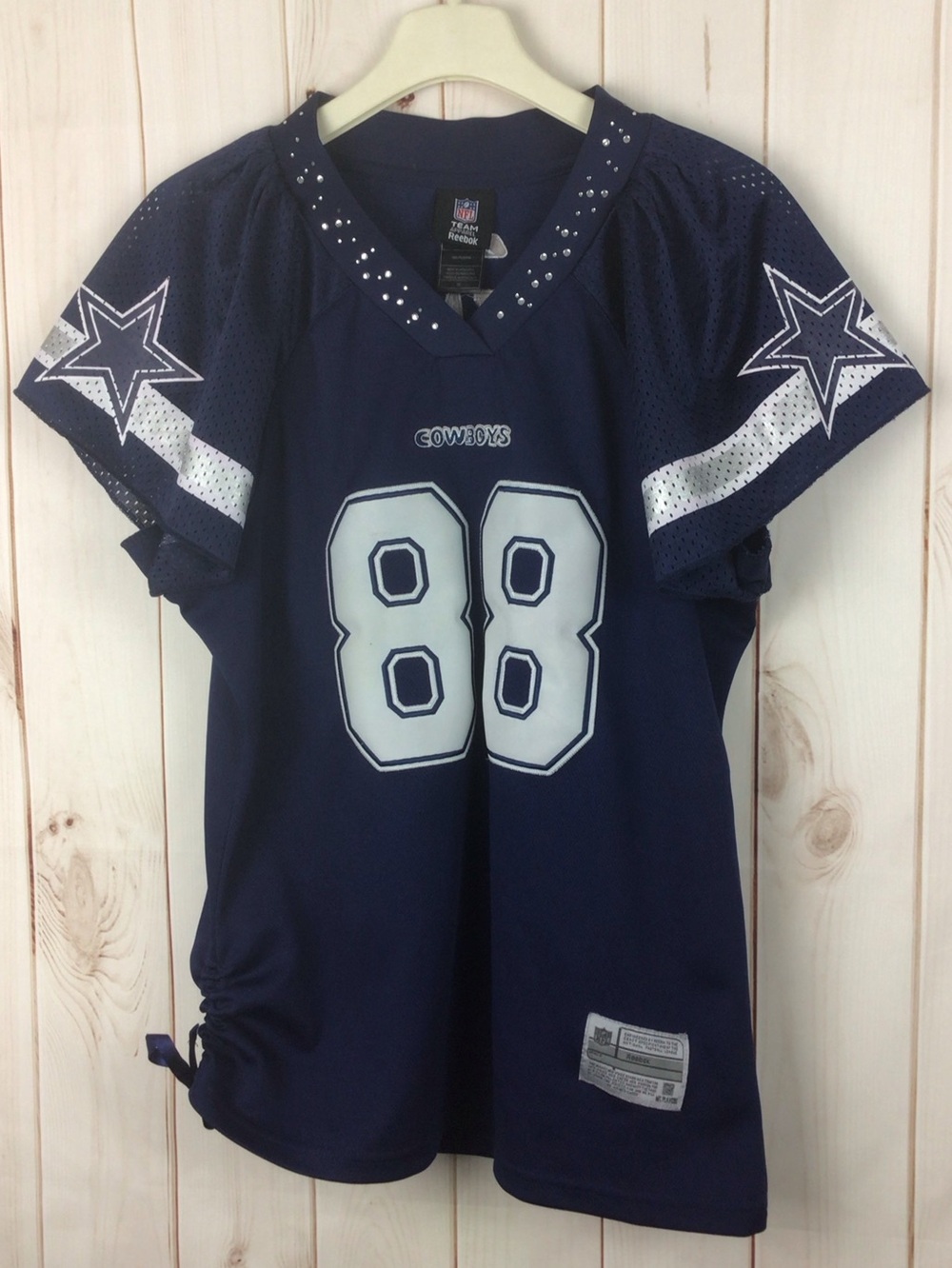 Reebok NFL Dallas Cowboys Navy Dez Bryant #88 Women’s Rhinestone Jersey Size XL - Picture 1 of 7